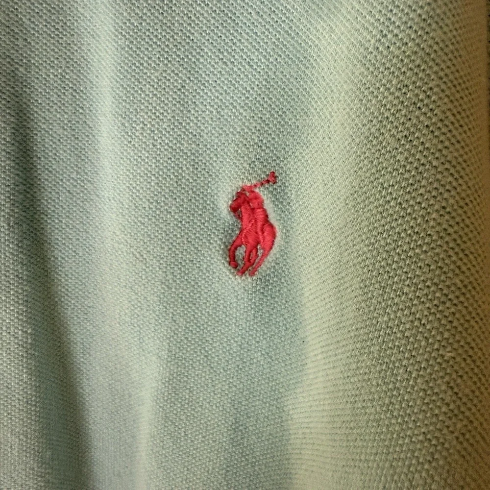 Polo Ralph Lauren Men's 3XB Big Blue Polo Shirt Pink Pony Logo Cotton